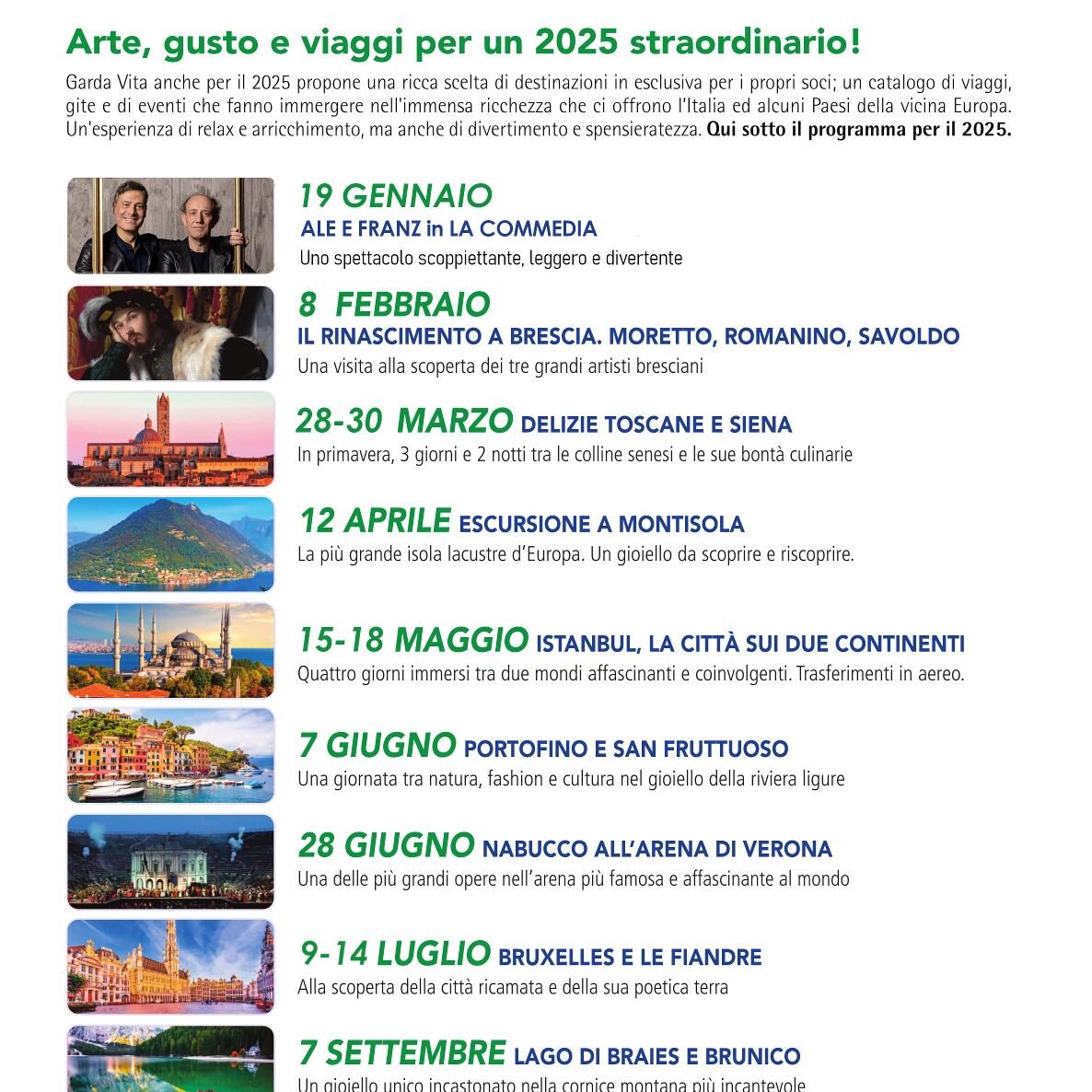 CALENDARIO EVENTI 2025